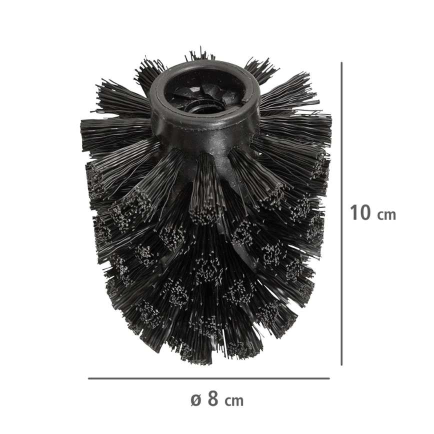 WENKO 24090800 - Børstehoved til WC-børste 8x9,3 cm sort