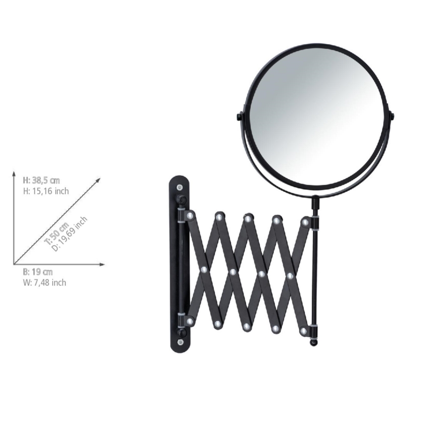 WENKO 24100100 - Spejl EXCLUSIVE 219x373,9 cm sort