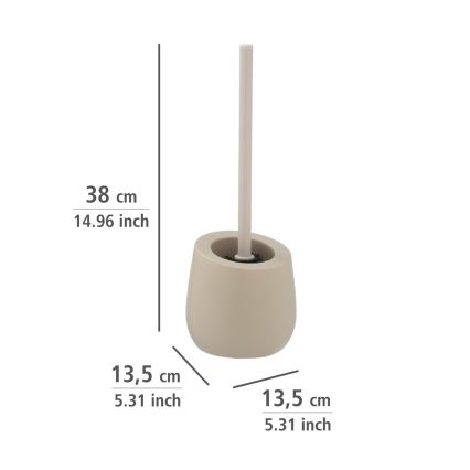 WENKO 24136100 - WC-børste BADI 13,5x38 cm beige