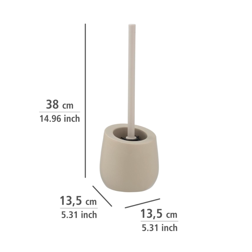 WENKO 24136100 - WC-børste BADI 13,5x38 cm beige
