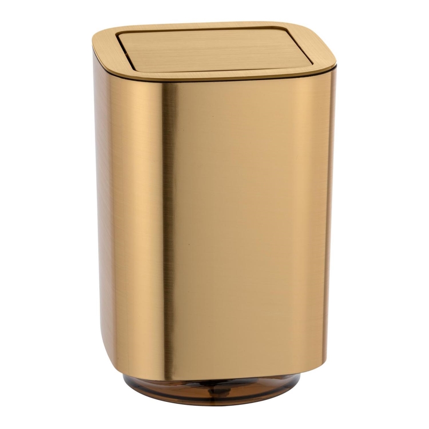 WENKO 24163100 - Affaldsspand AURON 17x25,5 cm guld