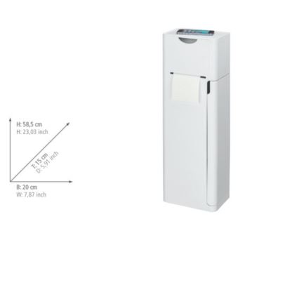 WENKO 24212100 - WC-børste IMON 20x58,5 cm hvid
