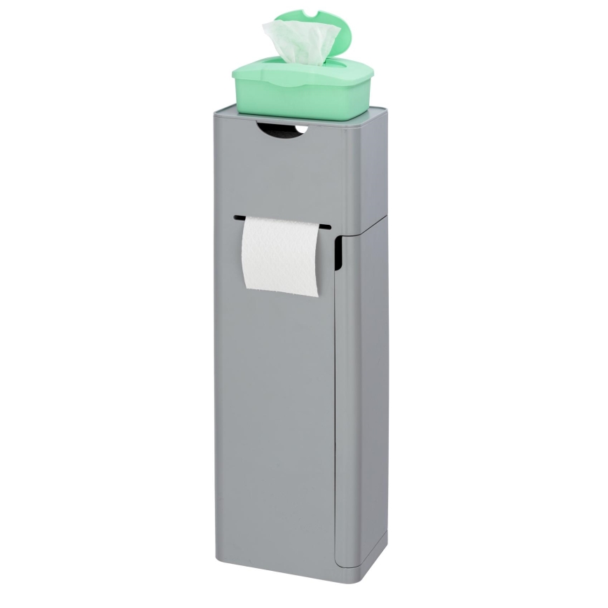 WENKO 24213100 - Toiletbørste IMON 20x58,5 cm, grå