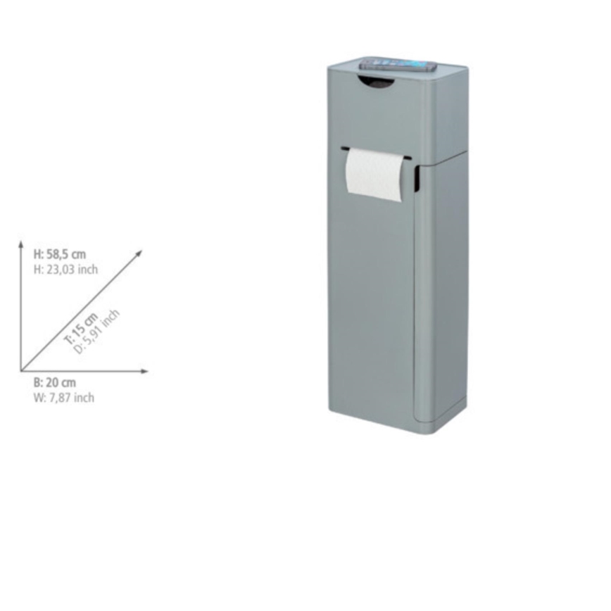 WENKO 24213100 - Toiletbørste IMON 20x58,5 cm, grå