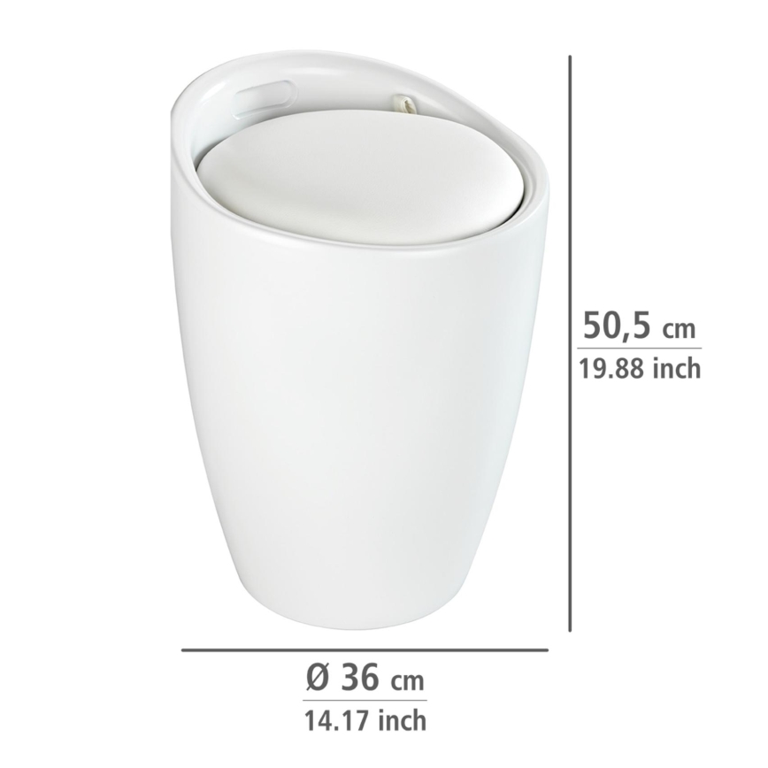 WENKO 24228100 - Skammel CANDY 36x50,5 cm hvid/sort