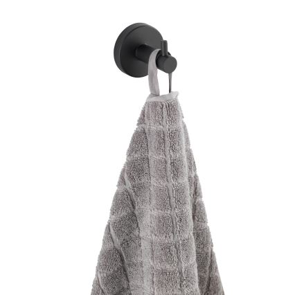 WENKO 24232100-Krog BOSIO BLACK 5,5x5,5 cm rustfrit stål/sølvfarvet