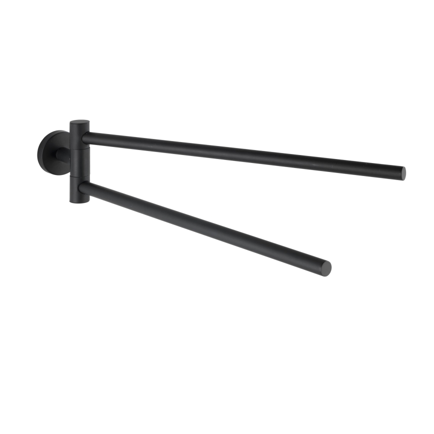 WENKO 24238100-Håndklædeholder BOSIO BLACK 5,5x43 cm rustfrit stål/sølvfarvet