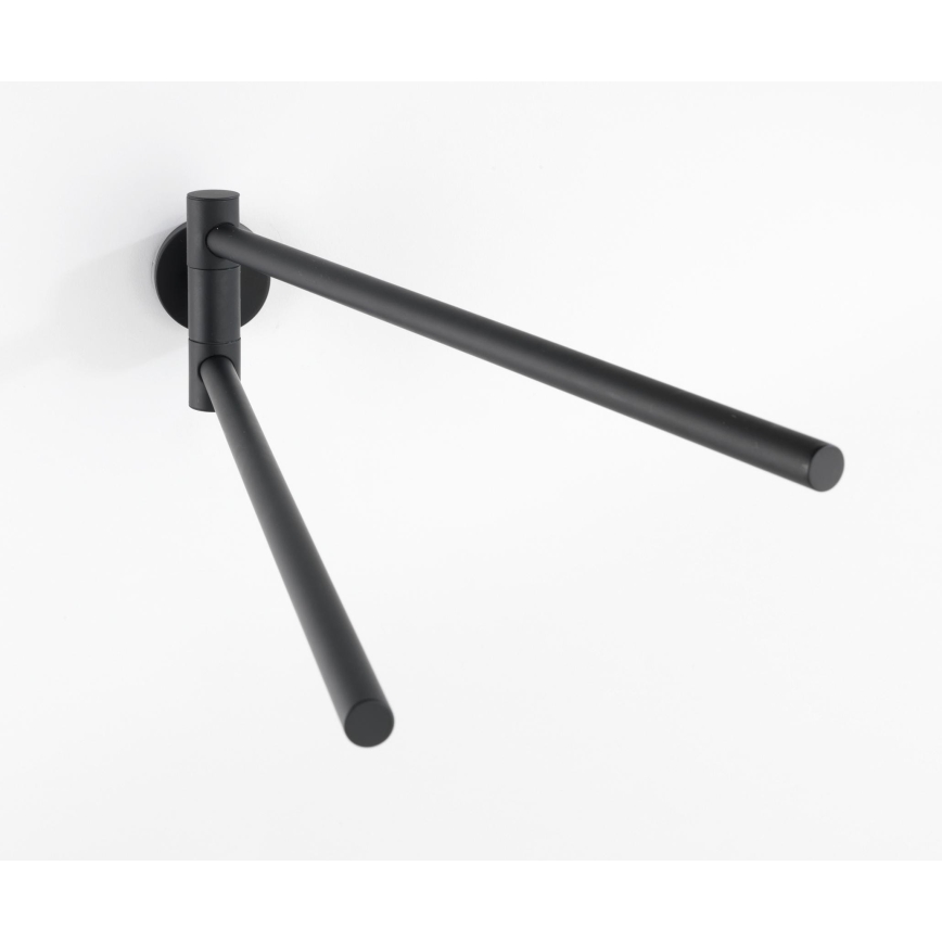 WENKO 24238100-Håndklædeholder BOSIO BLACK 5,5x43 cm rustfrit stål/sølvfarvet