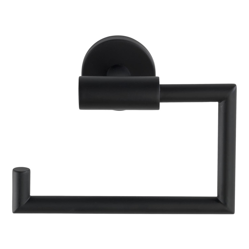 WENKO 24240100-Toiletpapirholder BOSIO BLACK 15x10,5 cm rustfrit stål/sølv