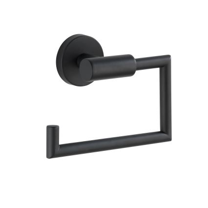 WENKO 24240100-Toiletpapirholder BOSIO BLACK 15x10,5 cm rustfrit stål/sølv