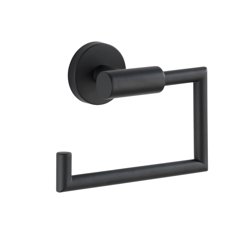 WENKO 24240100-Toiletpapirholder BOSIO BLACK 15x10,5 cm rustfrit stål/sølv