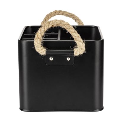 WENKO 24328100 - Opbevaringsboks GARA 19x13 cm sort