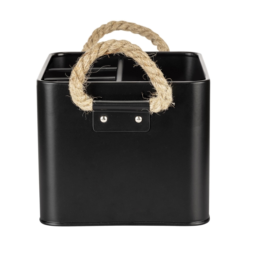 WENKO 24328100 - Opbevaringsboks GARA 19x13 cm sort