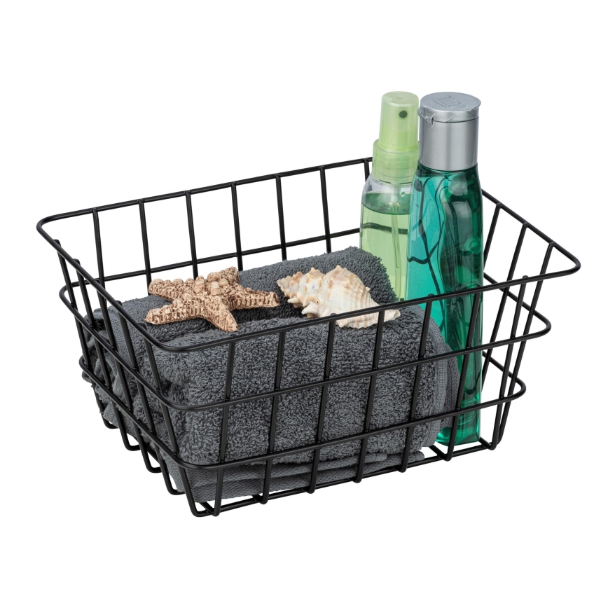 WENKO 24371100 - Kurv VIANA 18x25 cm sort