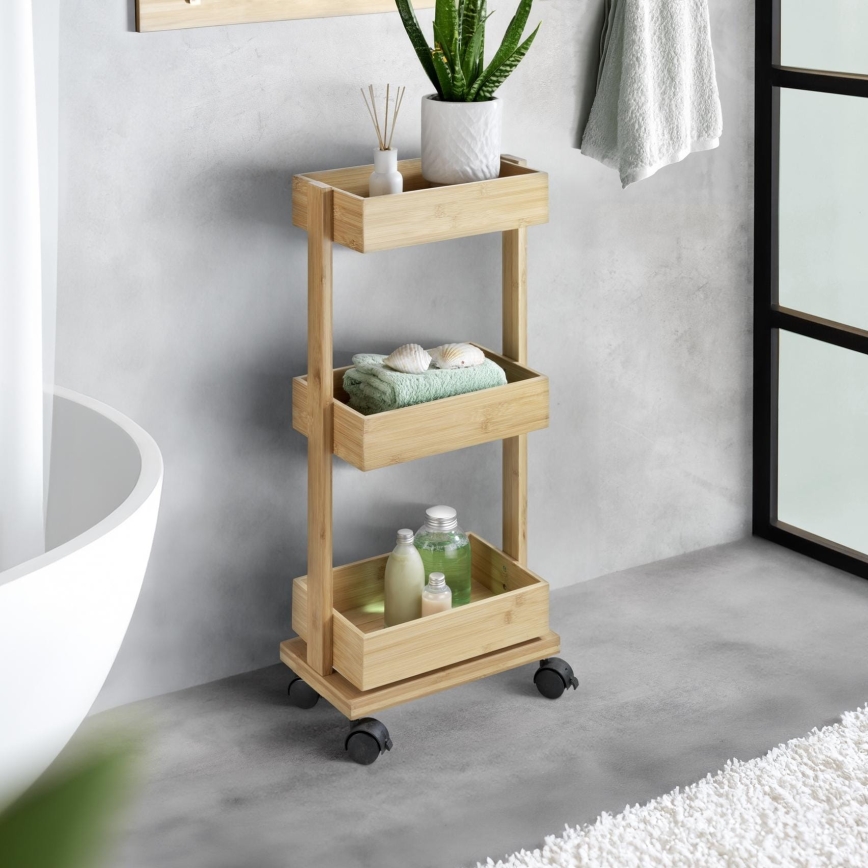 WENKO 24390100 - Reol TORTONA 18x71,5 cm brun/sort