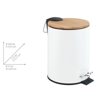 WENKO 24392100 - Kurv TORTONA 17x23,5 cm hvid/brun/sort