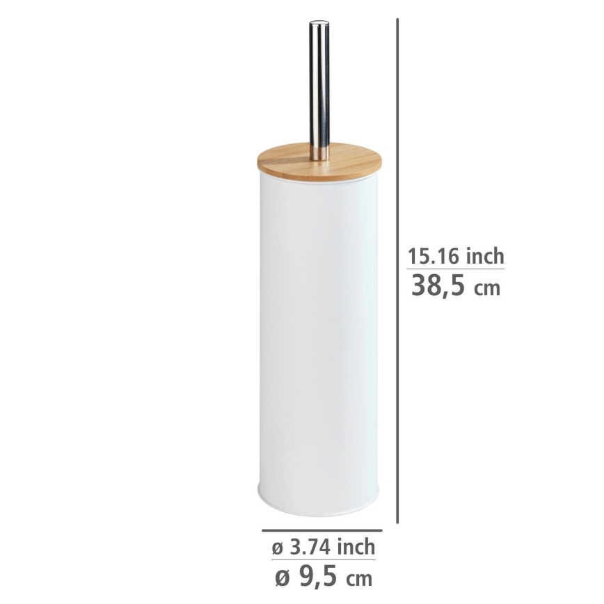 WENKO 24393100 - WC børste TORTONA 9,5x38,5 cm hvid/brun