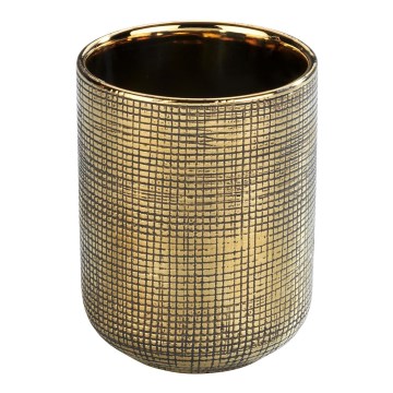 WENKO 24400100 - RIVARA tandbørstekop 7,5x9,5 cm, guld