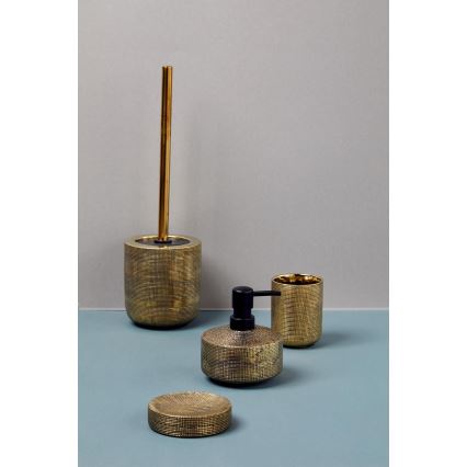 WENKO 24403100 - WC-børste RIVARA 11,5x40 cm guld