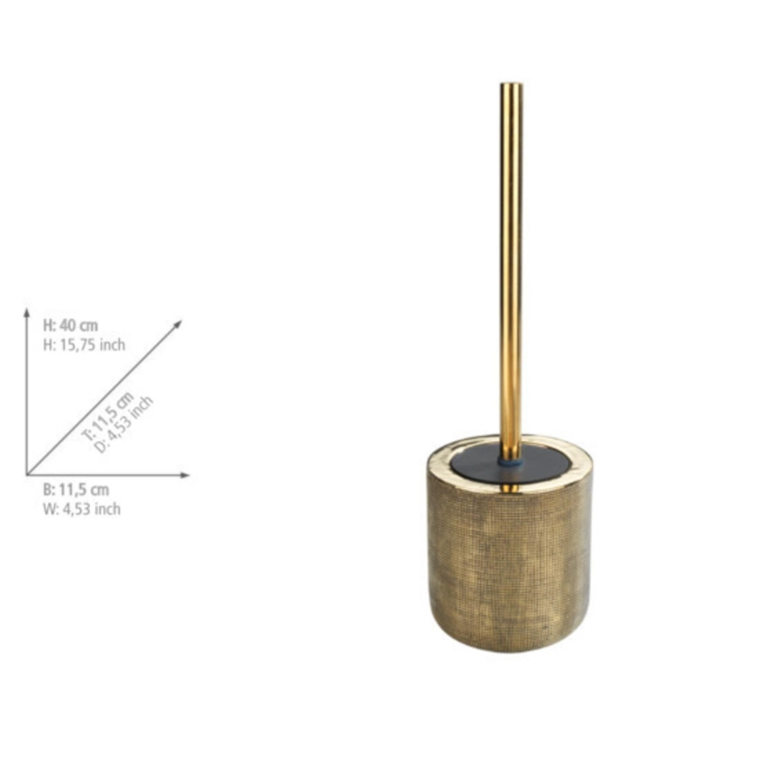 WENKO 24403100 - WC-børste RIVARA 11,5x40 cm guld