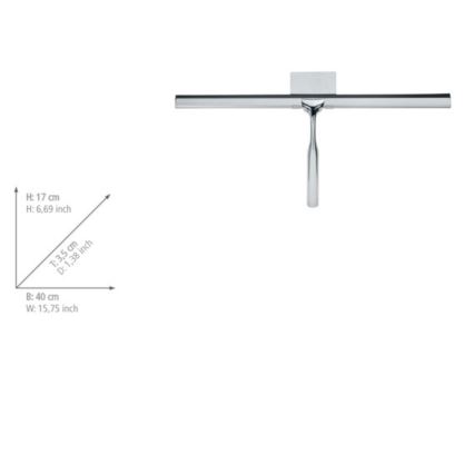 WENKO 24506100 - Gummiskraber TERNI 40x17 cm blank krom