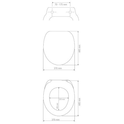 WENKO 24516100-WC Toiletsæde med bæreevne op til 300/350 kg, 37 x 44,5 cm, hvid/sølv
