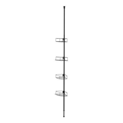 WENKO 24568100-Hjørnehylde DOLCEDO 31x230 cm rustfrit stål/sort