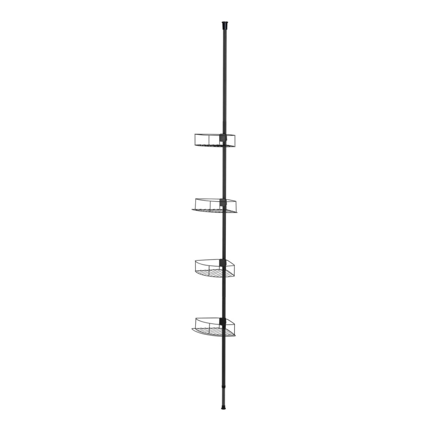 WENKO 24568100-Hjørnehylde DOLCEDO 31x230 cm rustfrit stål/sort