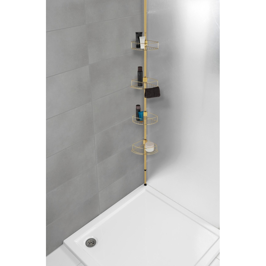 WENKO 24569100-Hjørnehylde DOLCEDO 31x275 cm guld