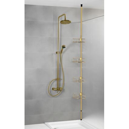 WENKO 24569100-Hjørnehylde DOLCEDO 31x275 cm guld