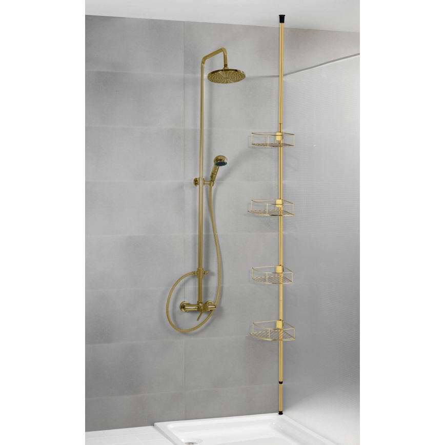WENKO 24569100-Hjørnehylde DOLCEDO 31x275 cm guld