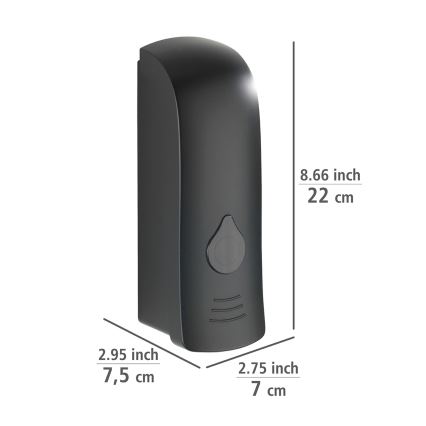 WENKO 24589100-Sæbedispenser RANERA 280 ml sort