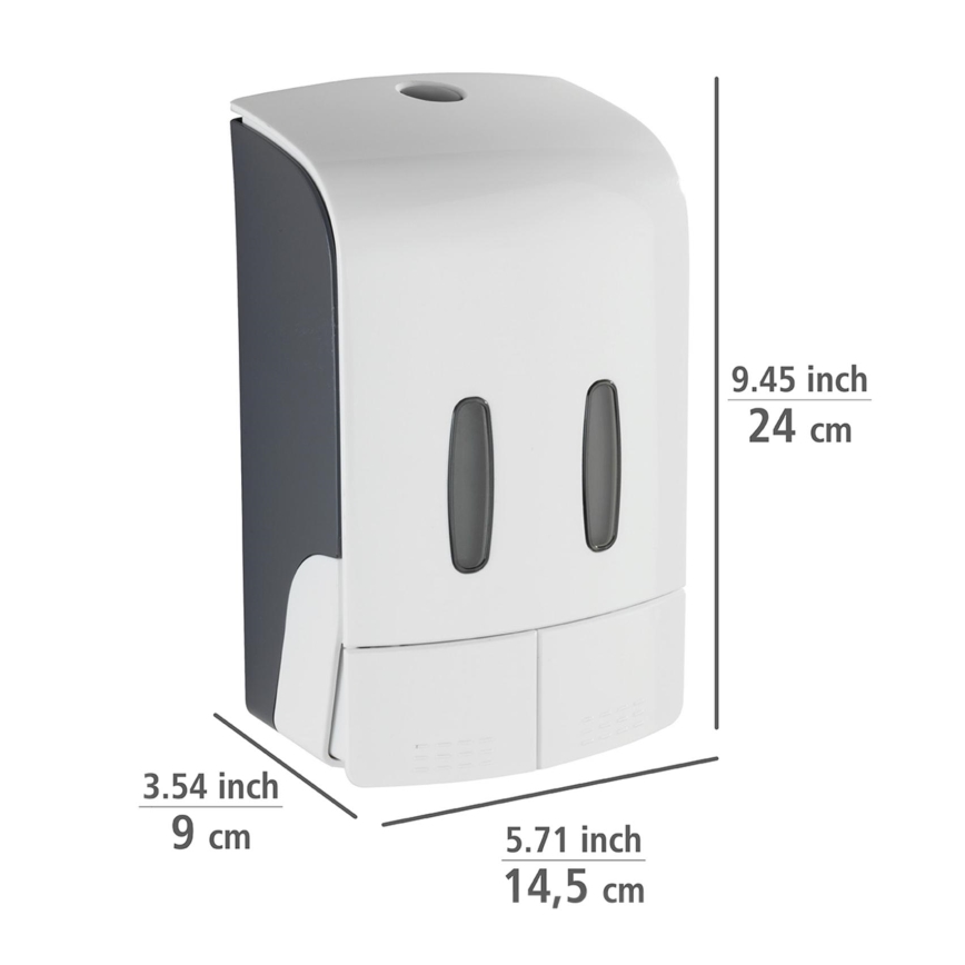 WENKO 24591100-Sæbedispenser TARTAS 480 ml hvid/grå