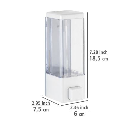 WENKO 24594100-Sæbedispenser ISTRES 320 ml hvid/gennemsigtig