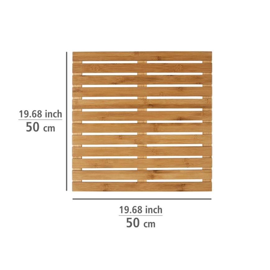 WENKO 24610100 - BAMBUSA-måtte 50 x 50 cm, brun