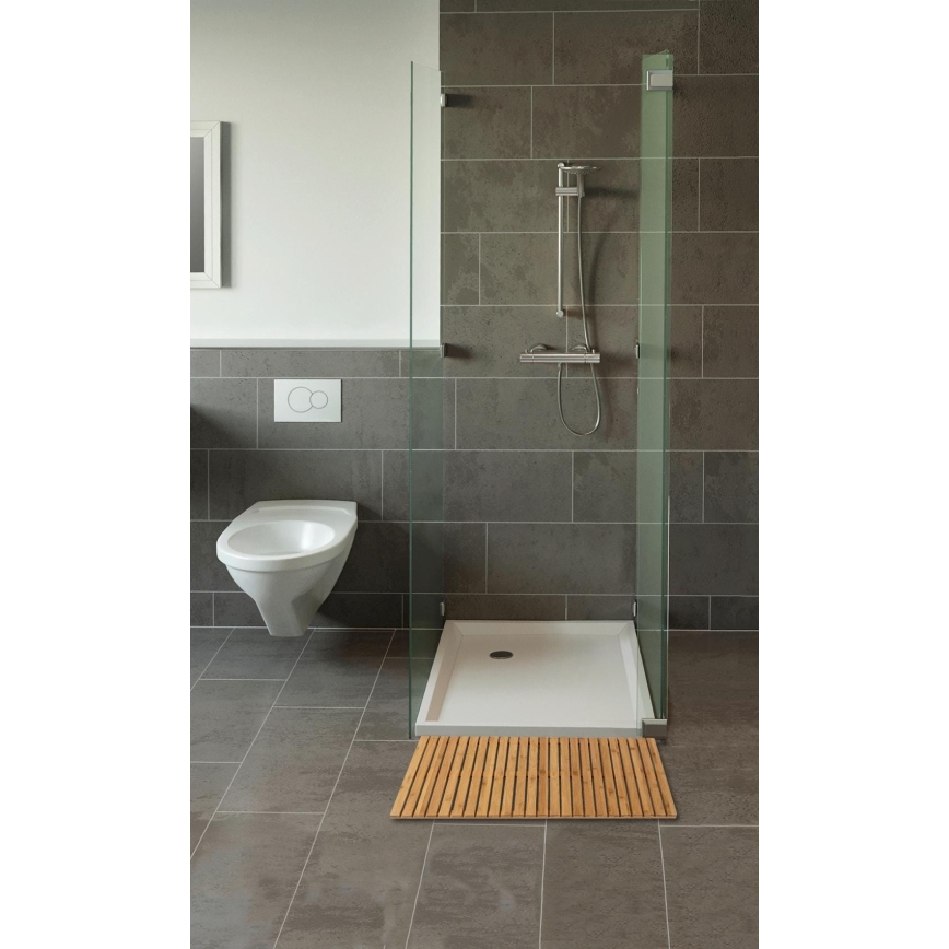 WENKO 24611100 - Dørmåtte BAMBUSA 100x50 cm, brun