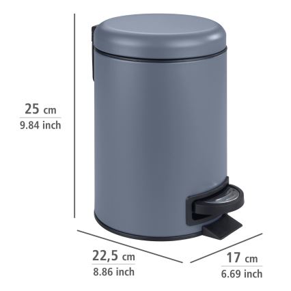 WENKO 24635100 - Kurv LEMAN 17x25 cm blå/sort