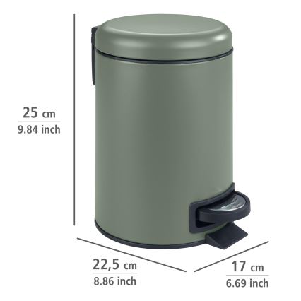 WENKO 24636100 - Kurv LEMAN 17x25 cm grøn/sort