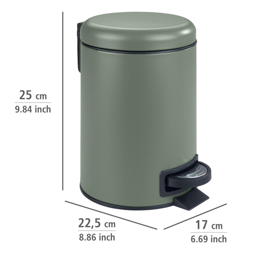 WENKO 24636100 - Kurv LEMAN 17x25 cm grøn/sort