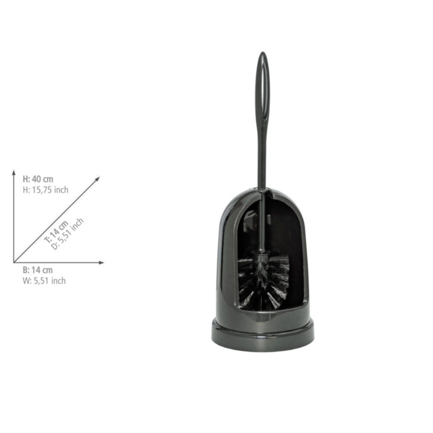 WENKO 24637100 - WC-børste STANDARD 14x40 cm sort