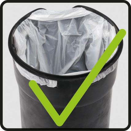 WENKO 24678100 - Kurv LEMAN 21x24 cm hvid/sort