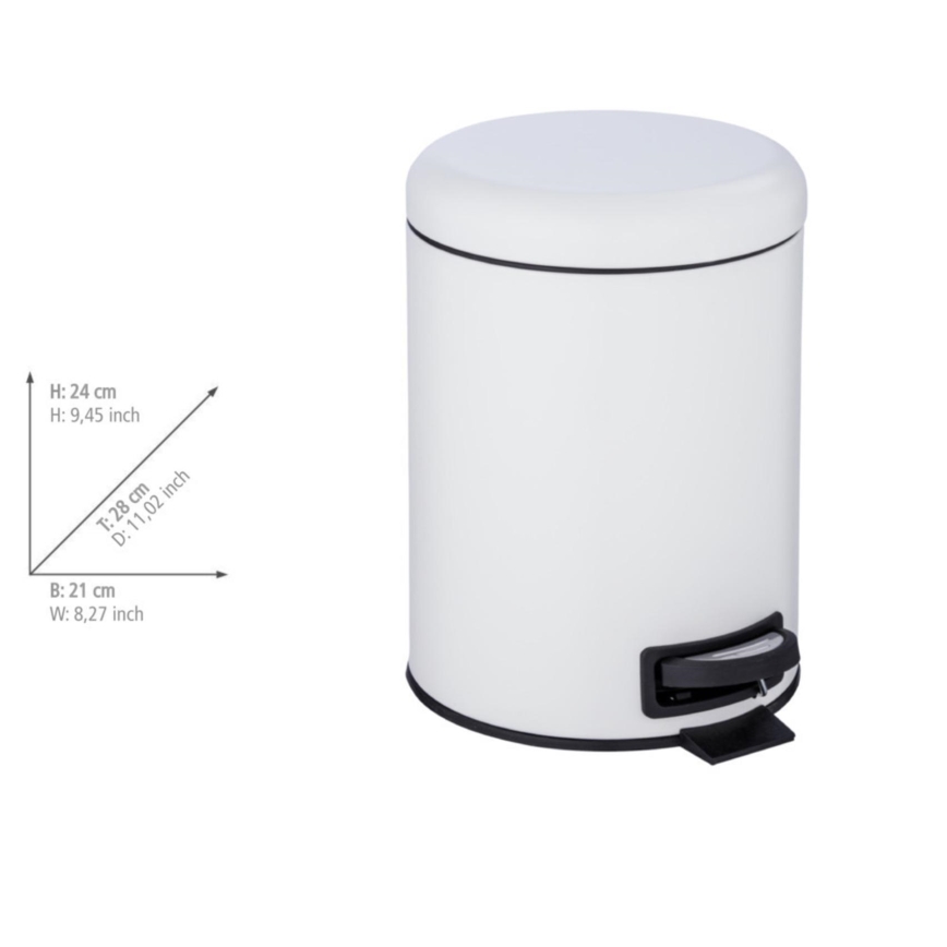 WENKO 24678100 - Kurv LEMAN 21x24 cm hvid/sort