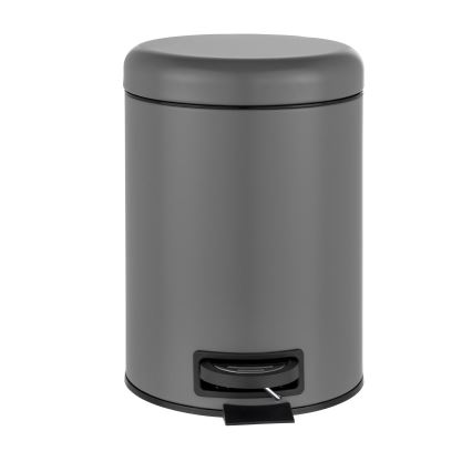WENKO 24682100 - Affaldsspand LEMAN 21x24 cm grå/sort