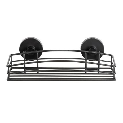 WENKO 24732100 - VACUUM-LOC hylde, rund, sort, 26 x 14 cm