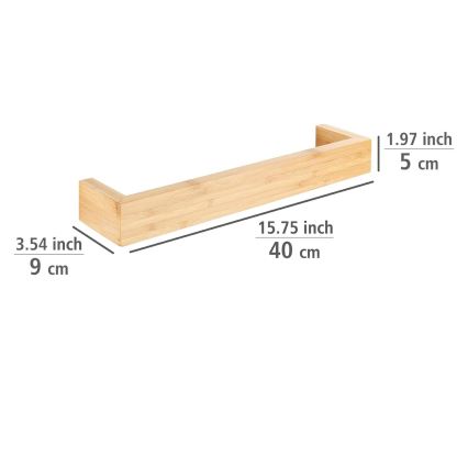 WENKO 24741100 - Håndklædeholder BAMBUSA 40x9 cm brun