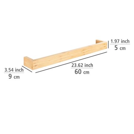 WENKO 24742100 - Håndklædeholder BAMBUSA 60x9 cm brun