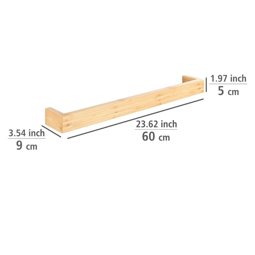 WENKO 24742100 - Håndklædeholder BAMBUSA 60x9 cm brun