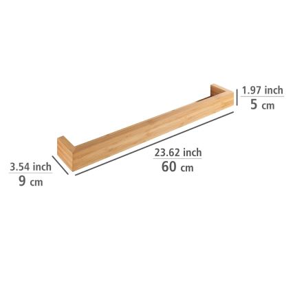 WENKO 24744100 - BAMBUSA-hylde 60x9 cm, brun