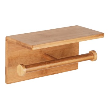 WENKO 24745100 - Toiletpapirholder BAMBUSA 25x13 cm brun