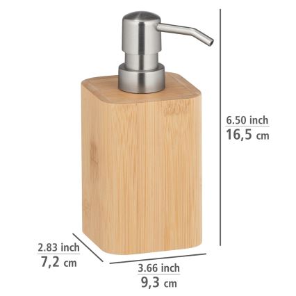 WENKO 24747100 - Sæbedispenser BAMBUSA 9,3x16,5 cm brun